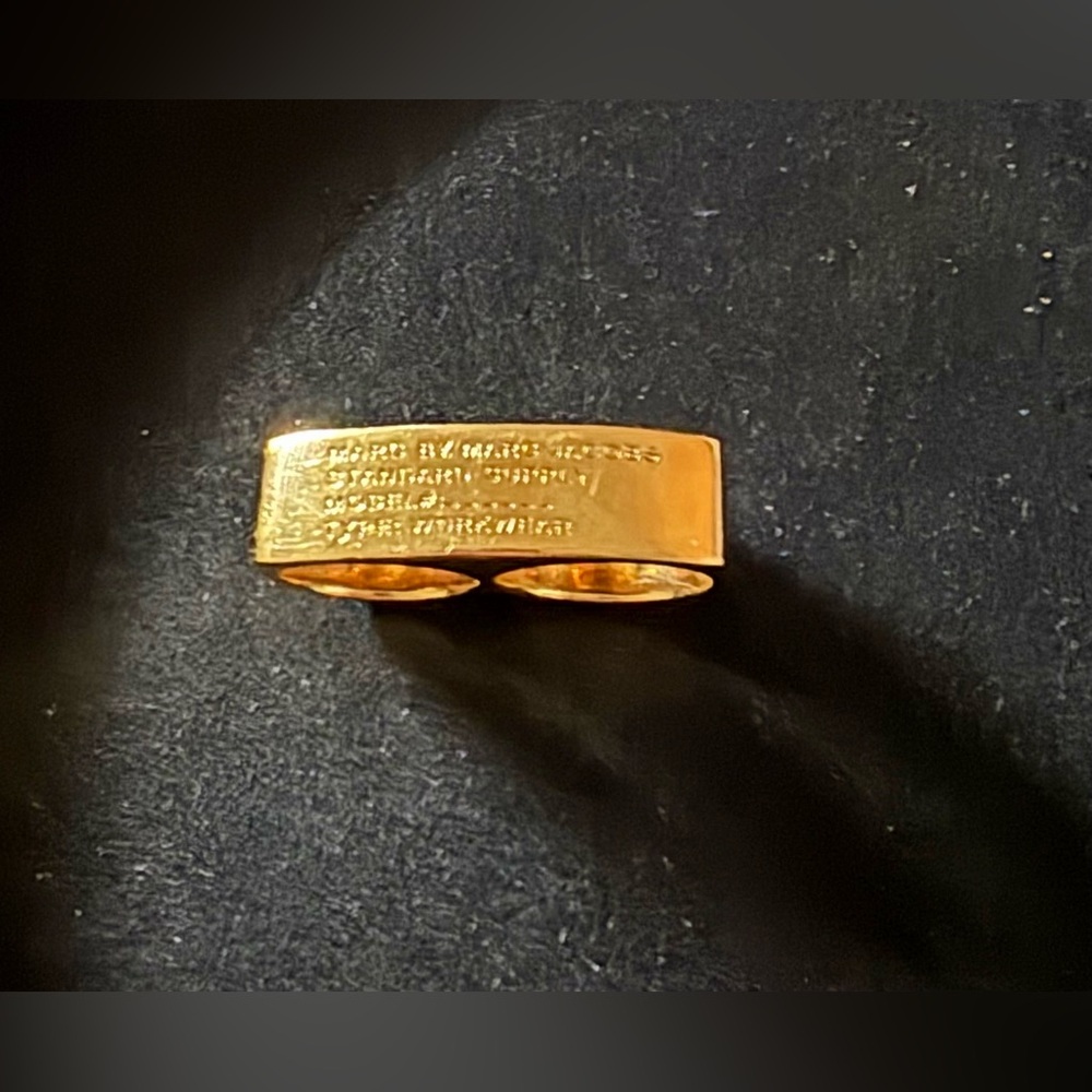 Marc by Marc Jacobs Gold-Tone-STANDARD SUPPLY LINE, Double Finger-Ring, RARE - Picture 11 of 15